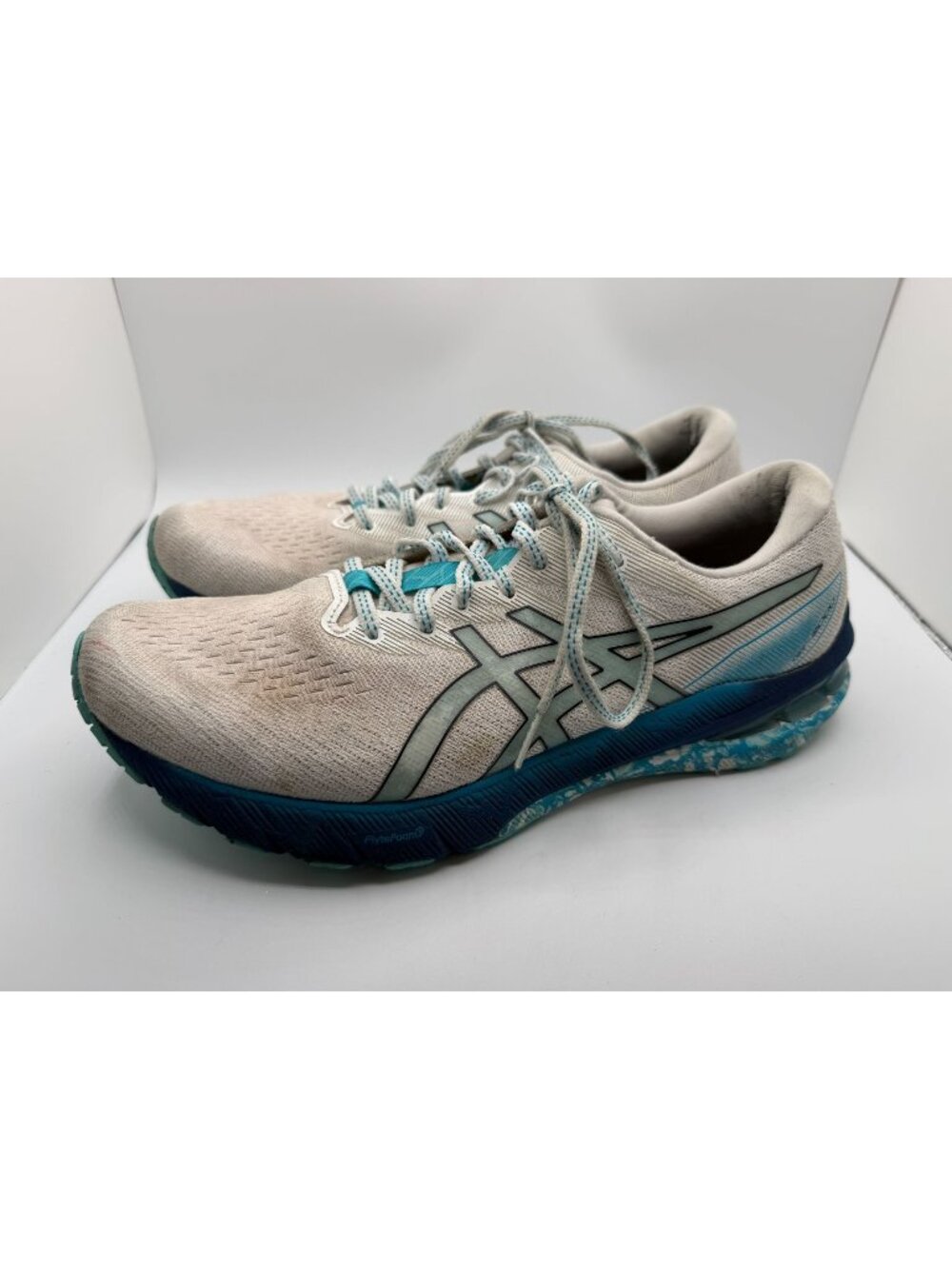 Asics GT-2000 10 Running Sneakers Men 11.5 White Blue Walking Athletic Shoes